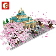 [LED Lighting] Sembo Japan Style Japanese Cherry Blossom Sakura Series Inari Shrine Entrance Buildin