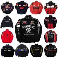 Jaket perlumbaan F1, jaket bersulam, jaket kasual retro, jaket penunggang motosikal gaya Amerika unt