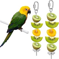 2 Pcs Millet Holder for Bird Cage, Birds Cage Food Holder with Hook Bird Fruit Feeder Stainless Stee