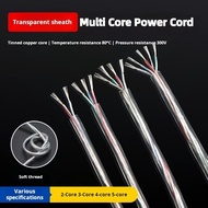 American standard transparent sheathed power cord multi-core wire LED light power cord tinned copper