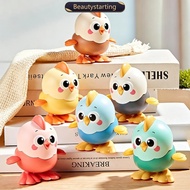BEAUTYSTARTING Colorful Wind-up Hopping Chick Clockwork Swing Crawling Toy Toddlers Educational Inte