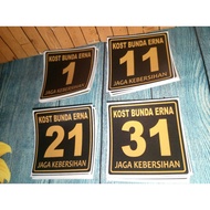 Custom Number Stickers 4x4/5x5/5x4/6x6 cm Glossy Vinyl Material, Waterproof Custom Number Stickers M