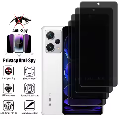 4Pcs For Xiaomi Redmi Note 12 Pro Plus 5G Glass Redmi Note 12 Pro Plus Screen Protector 9H Privacy G