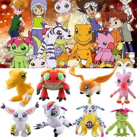 30cm Digimon Adventure Plush Toys Patamon Agumon Tailmon Gomamon Piyomon Gabumon Tentomon Stuffed Do