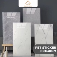 Glossy Marble Wallpaper Marble Vinyl Wall Wallpaper 30 x 60 cm 0.3cm premium Oil-Resistant and Water