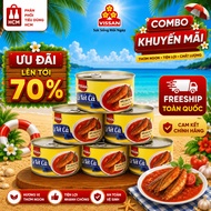 Combo of 4 Vissan Tomato Sauce Fish, delicious and flavorful NEW DATE Box 170g Date 2029 - V54
