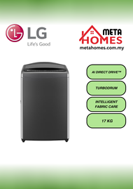 LG 17kg Top Load Washing Machine with Intelligent Fabric Care (Middle Black) TV2517SVSB