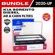 BUNDLE AIR & CABIN FILTERS for KIA SORENTO DIESEL (2020-UP) (28113-A9200/97133-L1000)