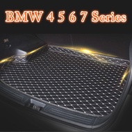 For BMW 4 5 6 7 Series Trunk Mats Antiskid Car Cargo Mats PU Leather F10 G30 G11 G60 BOOT CARPET PU 