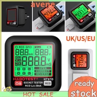 Digital Socket Tester Large Display RCD GFCI Voltage Detector Leakage Protection