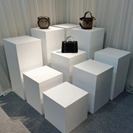 Wooden Paint White Exhibition Table Commercial Exhibition Boutique Exhibition Cabinet Display Table 