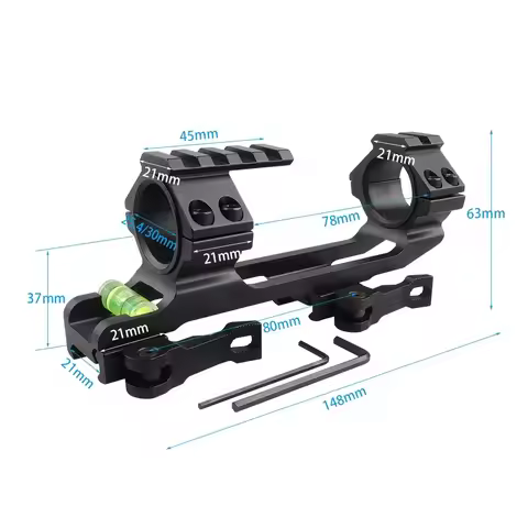 25.4/30 mm Level One-piece Quick Release Tube Clamp, Retracted Sight Bracket Tube Clamp, Sight Clamp