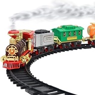 Electric Rail Train Toys Set,Round Train Track Children Best Gift with Sound Interesting Game First Train Game for Age 2 3 4 5 Years Old Boy Birthday christmas new year gift for boy
