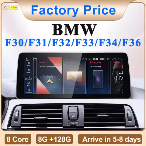 STWEI New ID6 ID7 ID8 UI 12.3inch Android System Wireless Carplay AUTO For BMW 3Series 4Series F30 F