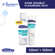 Celeteque Acne Double Cleansing Duo (Acne Solutions Micellar Water 125ml + Cleansing Gel 100ml)