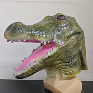 NEW Crocodile Alligator Head Animal Mask Halloween Carnival Costume Party Props Realistic Animal Hea