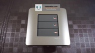 new Clipsal Schneider Zencelo Sakelar Saklar 3 Gang Silver Bronze
