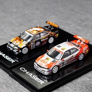 HJ64 1/64 Toyota ESSO Chaser 1998 JTCC Static Alloy Diecast Car Model Toy Birthday Gift