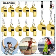 MAGICIAN1 2pcs Metal Whistle Hot sale Referee Sport Rugby Party Training School Stainless Steel Whistles