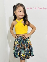 Yuna Summer Outfit dress top and skirt for kids baby toddler 6months- hanggang TEENS JLJ