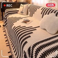 Sofa Covers for Sectional Sofa Set Boho Couch Cover for Dogs Khaki Throw Couch Cover with Tassel Lov