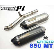 Project79 Exhaust CFMOTO 650MT Slip on Piping Muffler Stainless Steel Project 79 Accessories QPM04SV