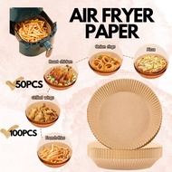 Round Air Fryer Paper Disposable Paper Liner Tray Non Stick Baking Paper Parchment Paper Kertas Airf