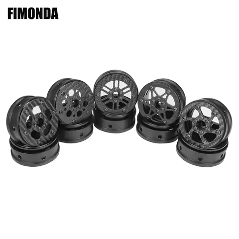 2.2 Inch Carbon Fiber Wheels Rim for 1/8 1/10 RC Crawler LCG Cheater Rigs Building Capra SCX10 Pro G