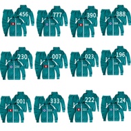 Season 2 Squid Game Cosplay Costume Coat and Pants Set 456 001 222 230 Men Women Tracksuits Jackets 