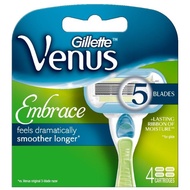 Gillette Venus Embrace 5 blades, 4 refill or gillette venus comfortglide 3 blades