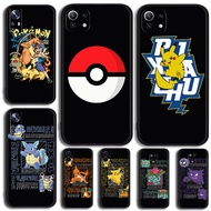 Black TPU silicone soft shell compatible 【DM-A6】cartoon Anime Pokemon Pikachu for Xiaomi POCO F3 M3 