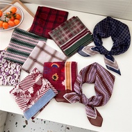 Multifunctional Scarves Square Cotton Scarf Floral Head Scarf Hairband 68x68cm