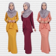 [ XXS - 10XL ] Baju Kurung Moden . Muslimah Plus Size Kurung . Plain Kurung Sedondon Bridesmaid . Norlia H