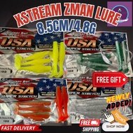 【Xstream】5PCS Zman Clone 8.5CM/4.8G Floating TPR Soft Plastic Lure Bait Casting Umpan Haruan Toman