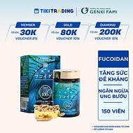 Fucoidan Genki Fami Nhật Bản, Tăng Cường Đề Kháng, Miễn Dịch, Hỗ Trợ Ngăn Ngừa Ung Bướu Hộp 150 viên