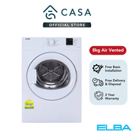 ELBA 8kg Air Vented Dryer | Made In Europe | EBD 850V