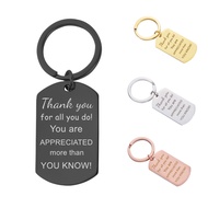 Thank you for the gift of stainless steel keychain, a unique gift for colleagues/friends,Couple Gifts Christmas Gifts