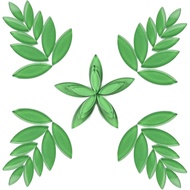Youway Style Green Leaf Mosaic Tiles for Crafts Bulk,200g Petal Mosaic Glass Pieces,Flower Glass Til