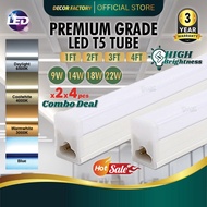 🔥VALUE PACK🔥 PREMIUM LED T5 Tube Light Lampu T5 LED Cabinet Plaster Ceiling Light c/w Full Set Conne