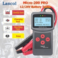 Lancol Micro200Pro 12/24V Car Moto Battery Tester 40 to 2000CCA Cranking Charging Motorcycle Battery