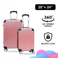 Plain travel luggage bag 16inch 20inch 24inch ABS material suitcase luggage bag