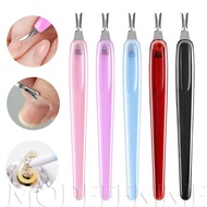 [Fast Delivery]1Pc Stainless Steel Nail Art U type Dead Skin Fork /Portable Exfoliating Nail Trimmin