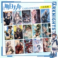 New Style!Arknights Arknights Crystal Card Stickers 5 Pieces Set HD Printing Game Merchandise Card S