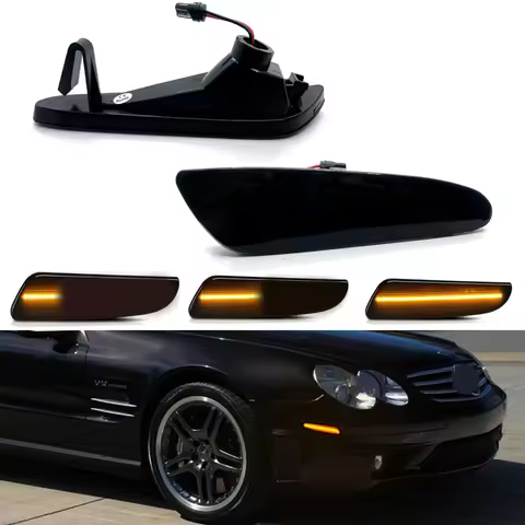 Dynamic Led Side Bumper Marker Blinker Signal Front Fender Light For Mercedes-Benz W211 E-Class E320