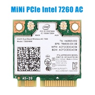 Thẻ Wifi Intel 1200 AC Không Dây 7260 Mbps 7260HMW Bộ Chuyển Đổi Bluetooth 2.4 Nửa Mini PCI-E 4.0G/5