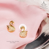 💎👩🏻‍⚕️ [เครื่องประดับ | ปลอดภัย] ต่างหู คนแพ้ง่าย : Shining  Luxurious Swan Earrings (SW-0005SW-0006