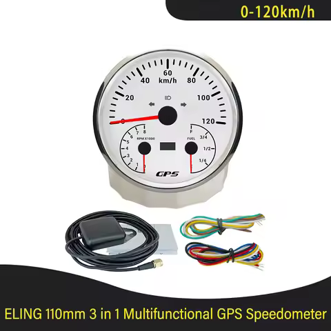 110mm 3in1 Multifunction Gauge 0-120 0-200 KMH MPH Speedometer GPS with Tachometer Fuel Level for SU