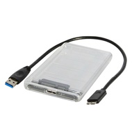 New High-Speed 2TB USB 3.0 to 2.5 Inch External Hard Drive SSD HDD Transparent Enclosure