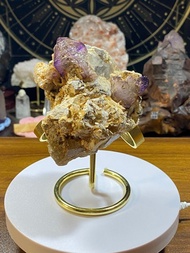 11 納米比亞紫超七彼岸花城堡骸骨水晶共生素描閃靈礦