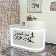 Clothing Store Paint Modern Small Simple Barber Beauty Salon Bar Counter Table Cash Register with Li